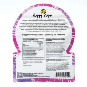 Happy Caps x Road Trip - Microdosed Mushroom Gummies - Berry Blast back