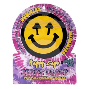 Happy Caps x Road Trip - Microdosed Mushroom Gummies - Berry Blast front