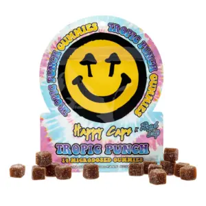Happy Caps x Road Trip - Microdosed Mushroom Gummies - Tropic Punch combo