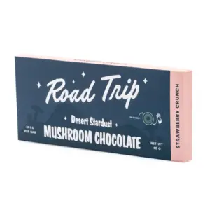Road Trip Desert Stardust Mushroom Chocolate Bar - Strawberry Crunch box front
