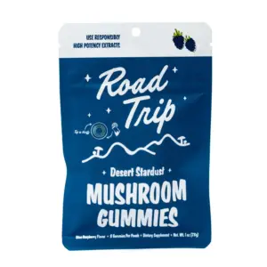 Road Trip Desert Stardust Mushroom Gummies - Blue Raspberry bag front
